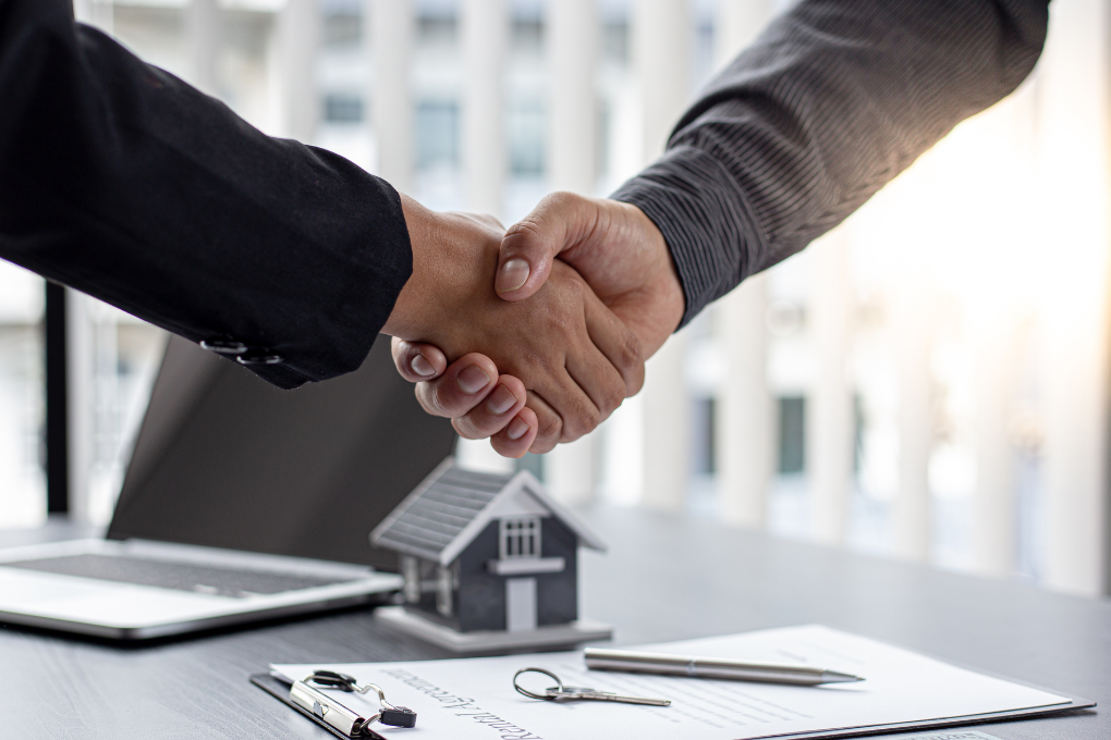 Businessmen shaking hands.